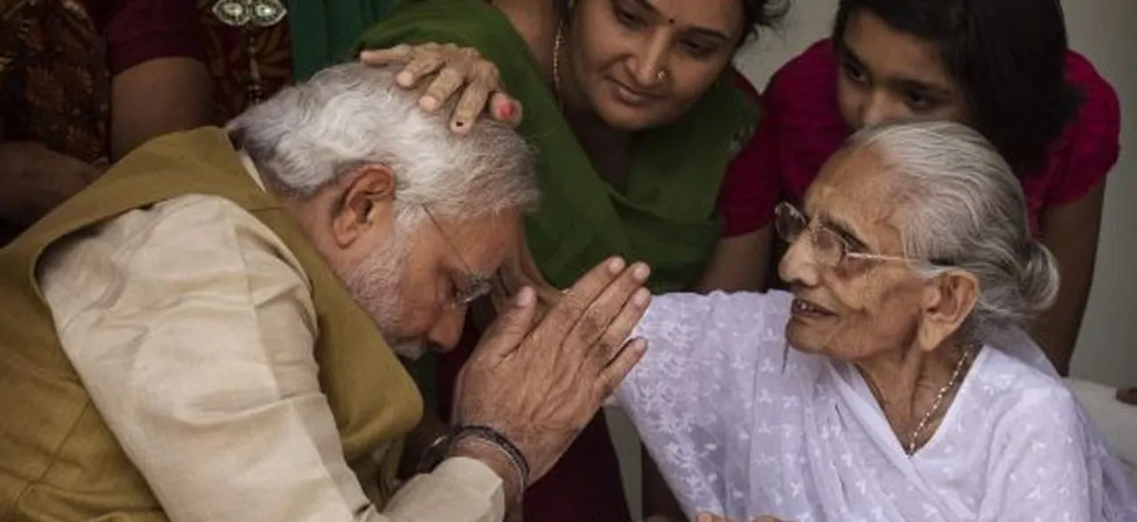 After stellar poll victory, Narendra Modi heads home to meet mother Heeraben