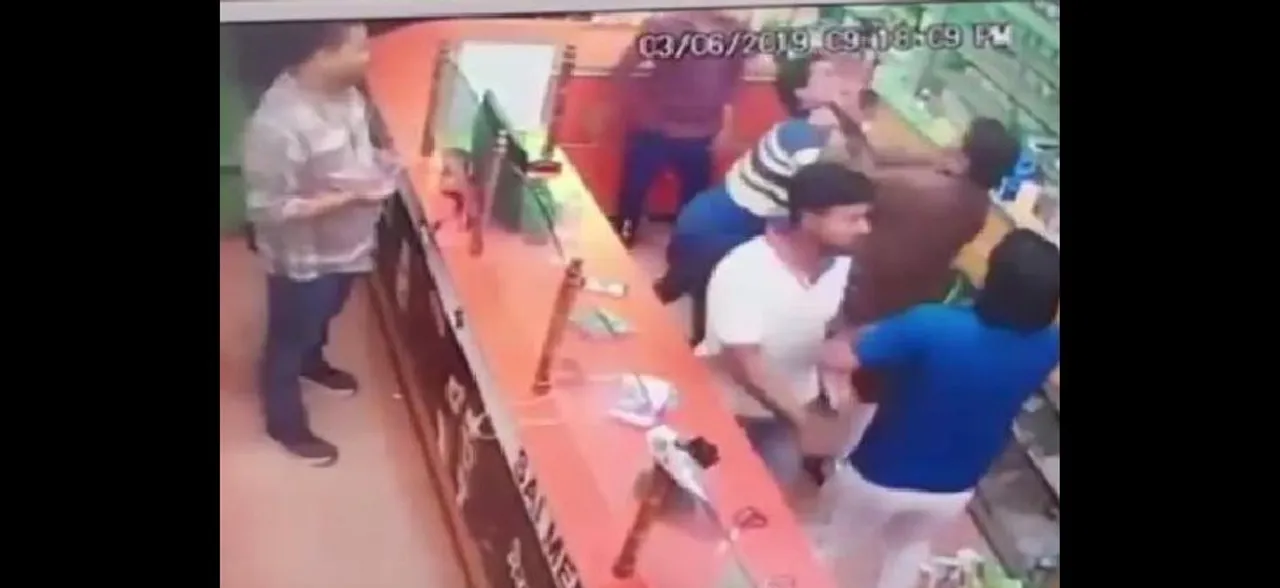 BJP leaderâ€™s brother assaults chemist for â€˜not standing upâ€™, hooliganism caught on camera