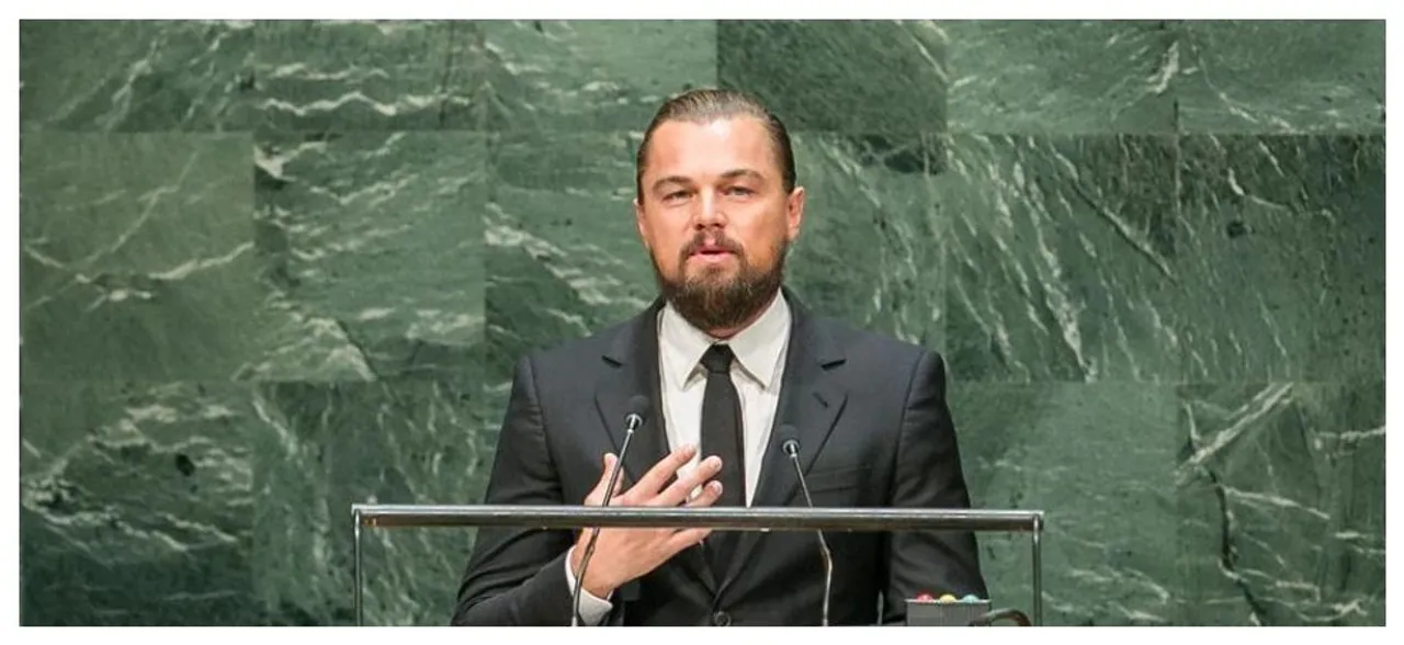 Leonardo DiCaprio makes rare appearance with dad, George DiCaprio at climate change doc premiere, VIEW pics