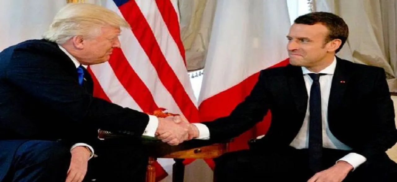 Oak tree on White House garden symbolising Trump-Macron friendship is dead