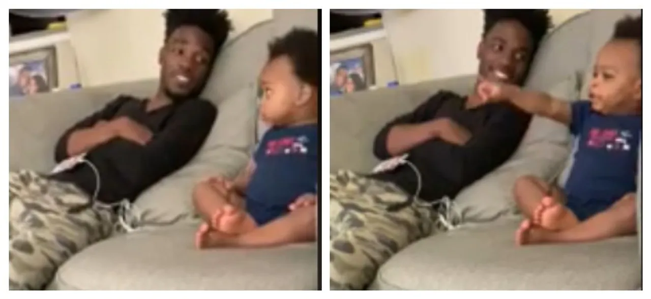  WATCH| Dad â€˜chattingâ€™ with infant son about Tv show might be the most endearing thing on internet today
