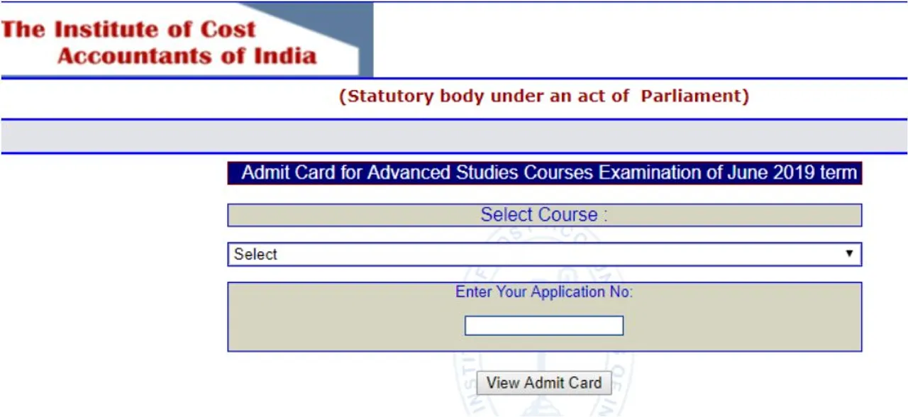 ICAI Admit Card 2019 RELEASED for advanced studies courses, visit icmai.in to download