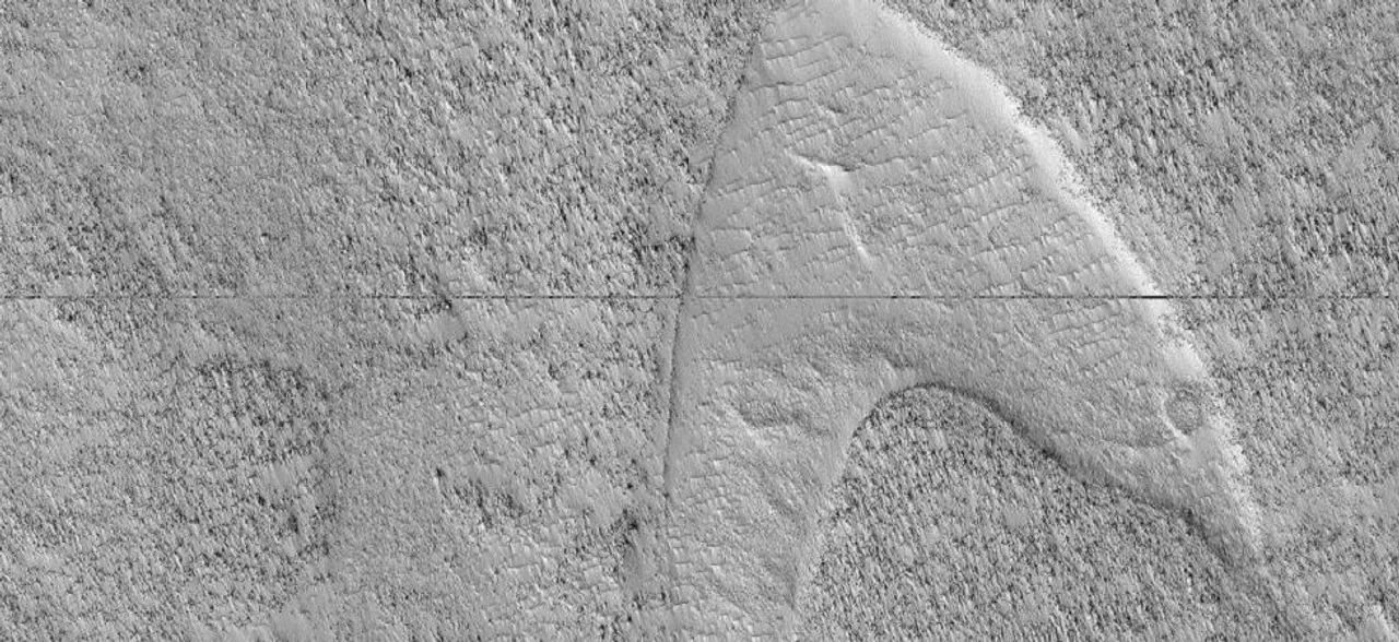 NASA spacecraft spots Star Trek logo on Mars