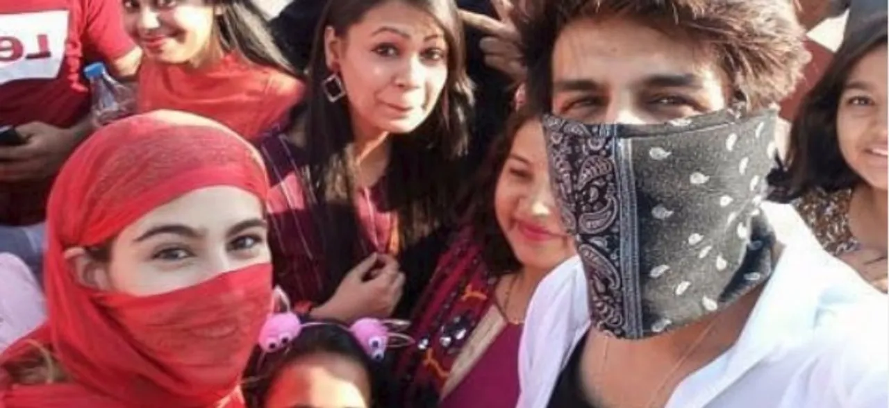 Sara Ali Khan and Kartik Aaryan SPOTTED with covered faces in Shimla, watch VIDEO