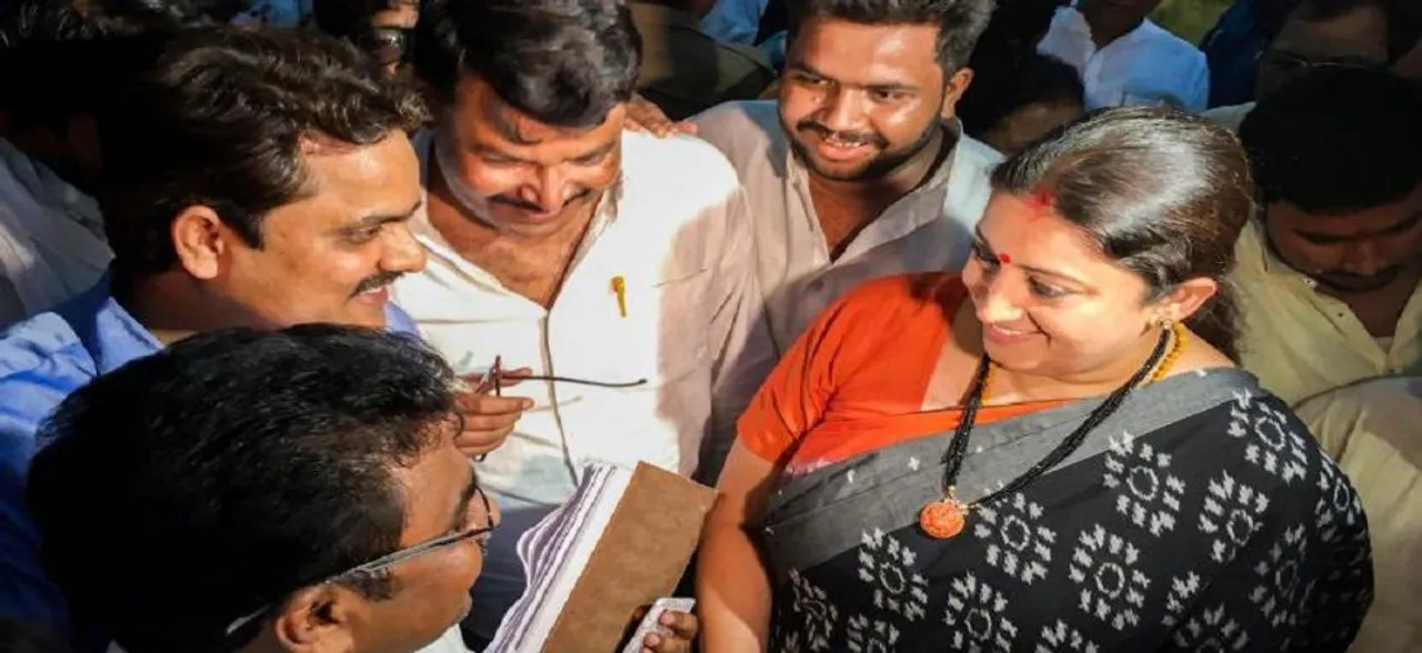 VIDEO | New Amethi MP Smriti Irani takes woman to hospital in her convoy ambulance
