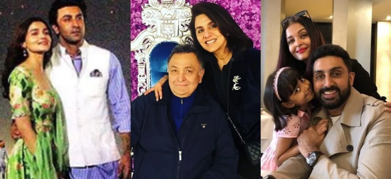 Ranbir Kapoor-Alia Bhatt reunite with Rishi-Neetu; Abhishek-Aishwarya join celebrations