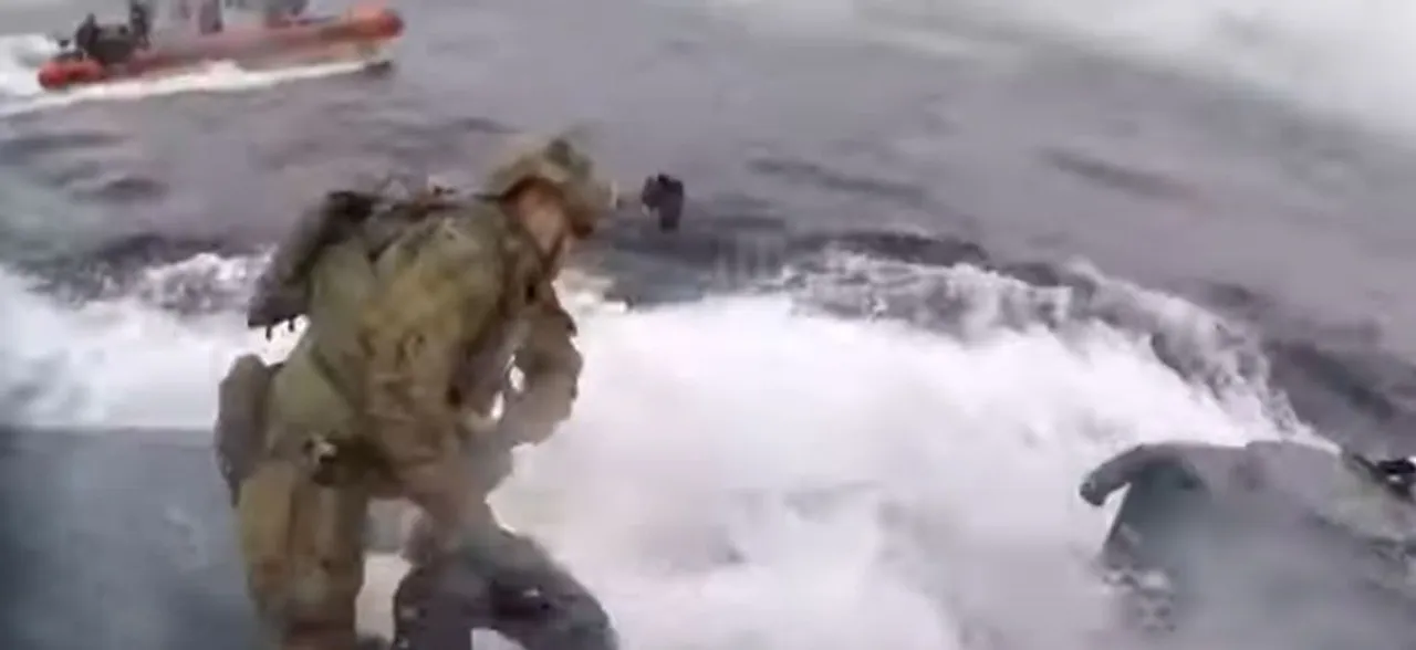 Watch: US Coast Guards chase down cocaine-filled 'submarine' in most James Bond way