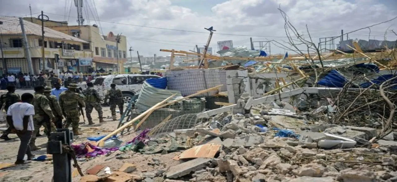 26 dead, 56 injured in suicide bomb and gun attack on Somalia hotel