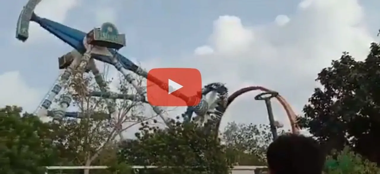 Shocking VIDEO | The moment when joyride came crashing at Ahmedabad amusement park