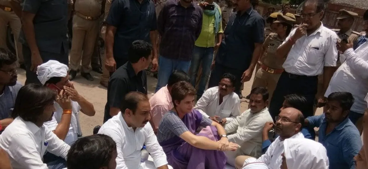 Section 144 imposed in Sonbhadra, Priyanka Gandhi sits on dharna over law and order situation in UP