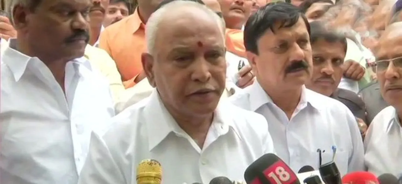 BS Yeddyurappa to meet Governor Vajubhai, wants to take oath as chief minister at 12:30 pm