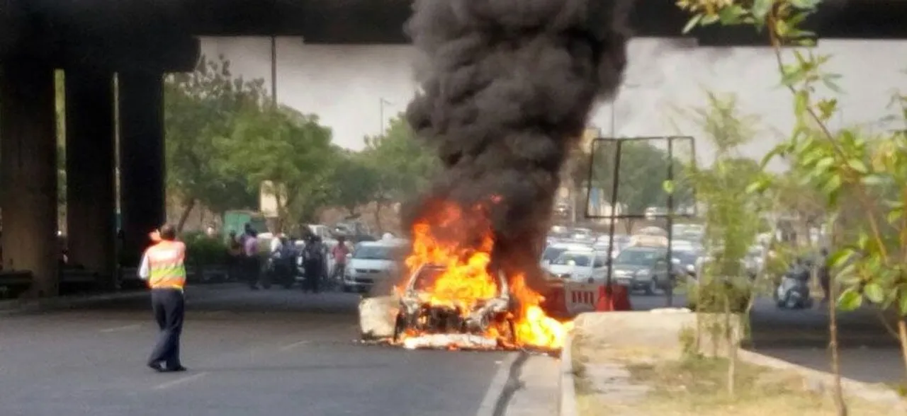 Delhi man, on way to airport for Europe trip, charred to death after SUV catches fire