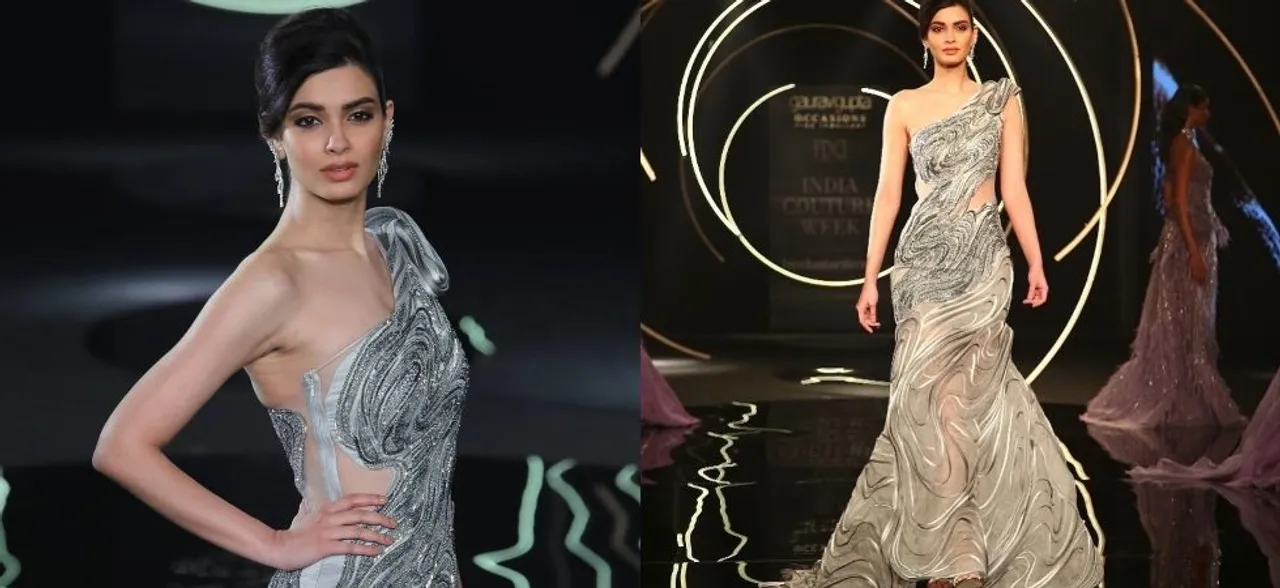 Diana Penty rules the runway as Gaurav Gupta's sea queen at ICW 2019
