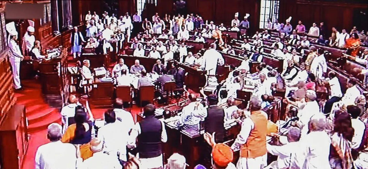 Rajya Sabha proceedings adjourned for 15 minutes following smoke from mike