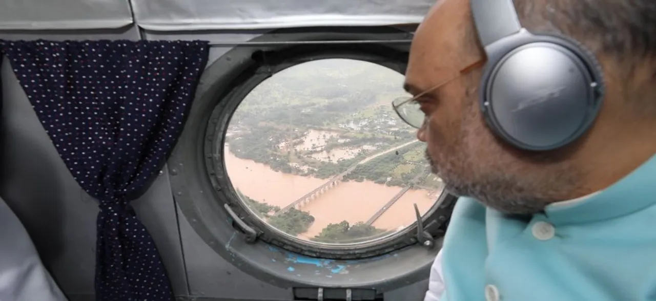 Amit Shah surveys flood-hit Karnataka amid Opposition claims of inept relief work