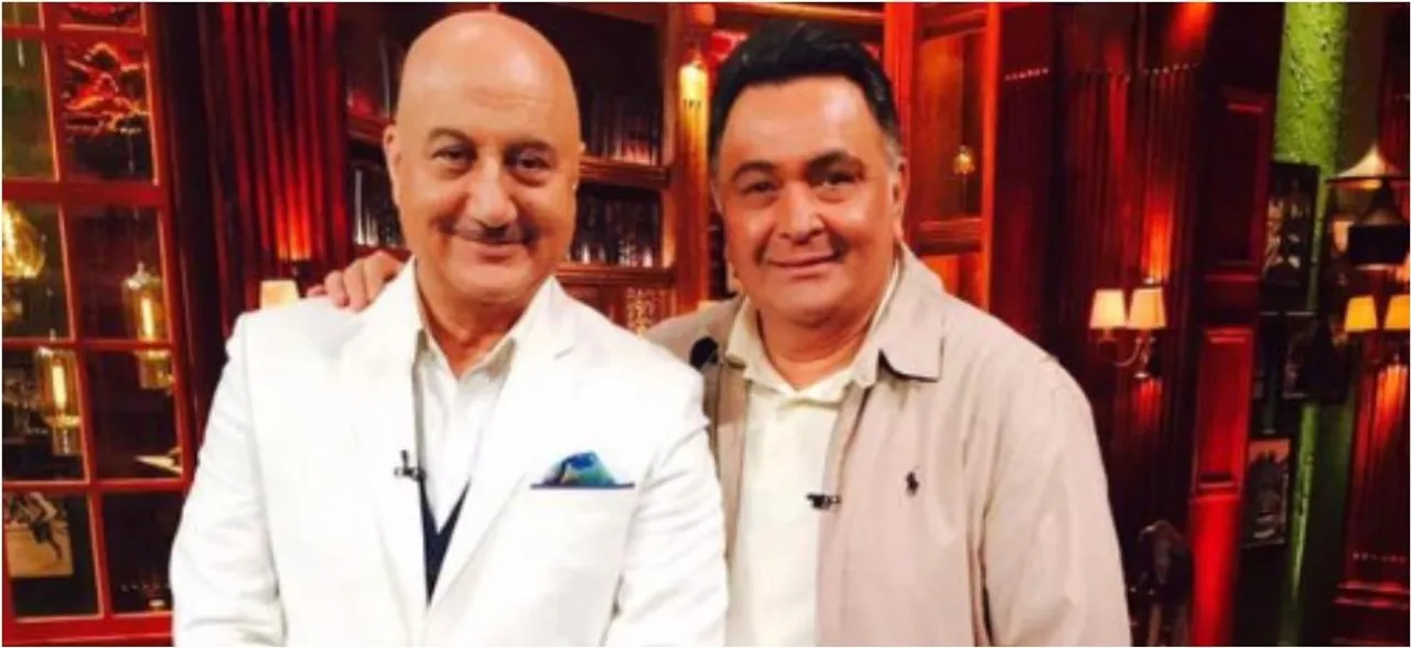 Rishi Kapoor releases Anupam Kher's autobiography in New York