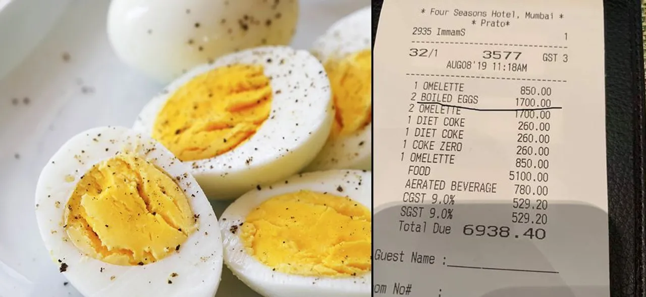 SHOCKING! This Mumbai Hotel charged Rs 1700 for two boiled EGGS