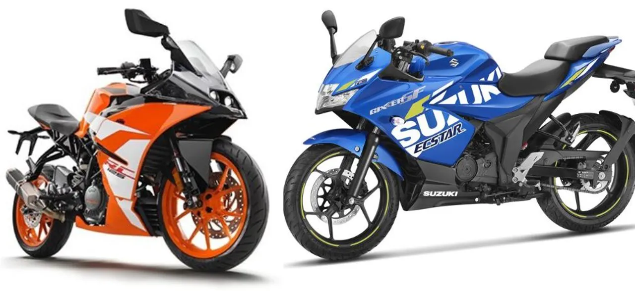 KTM RC 125 Vs Suzuki Gixxer SF 155: Comparison on basis of specifications, features, price