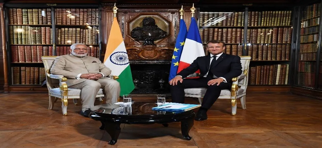 India, Pakistan should resolve Kashmir bilaterally, says Macron after meeting PM Modi