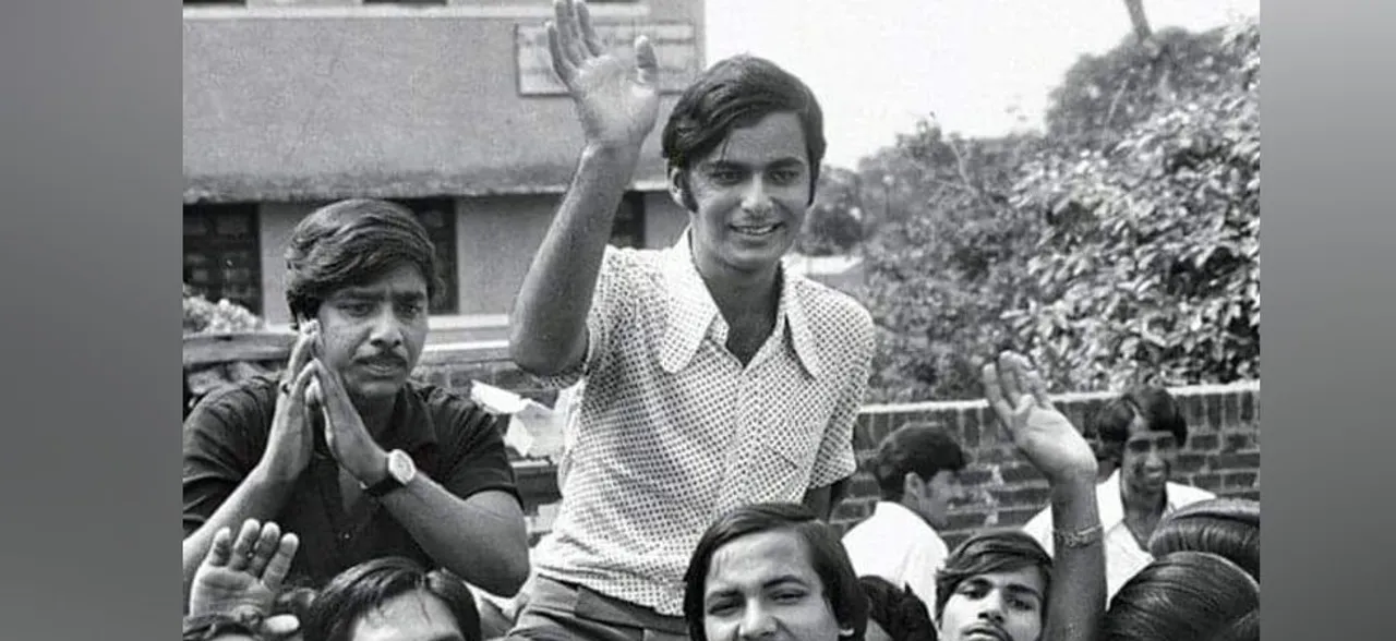 In Pics: When Arun Jaitley became president of Delhi University Students' Union