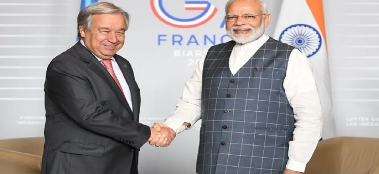 G-7 Summit: PM Modi holds 'fruitful discussions' with UN chief Antonio Guterres