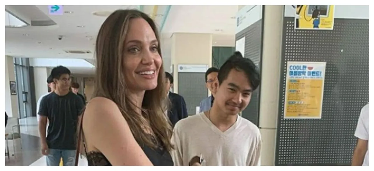 Angelina Jolie nearly breaks down as she drops off son Maddox to college in South Korea, WATCH 