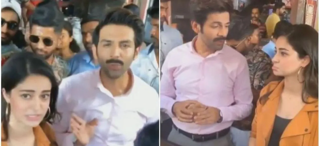 Watch: Kartik Aaryan Scolds Ananya Panday For Not Drinking Tea At Lucknow Stall 