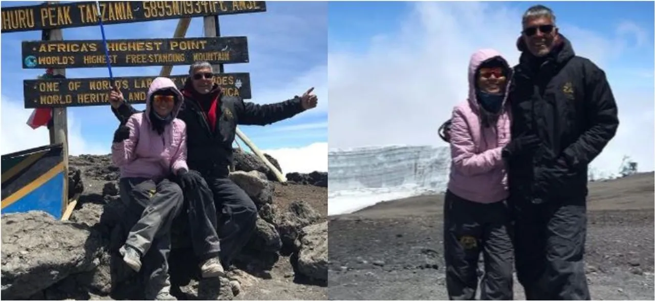 Milind Soman, Wife Ankita Konwar Share Passionate Kiss On Top Of Mt Kilimanjaro On Her 28th Birthday