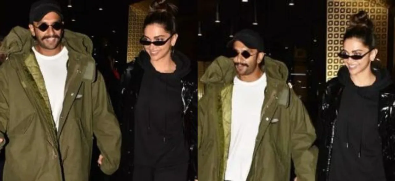 Deepika Padukone, Ranveer Singh Make A Stylish Appearance At The Airport As They Return From UK