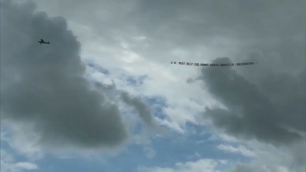 UN Must Help End Human Rights Abuses In Balochistan: Plane Displays Message Over Statue Of Liberty  