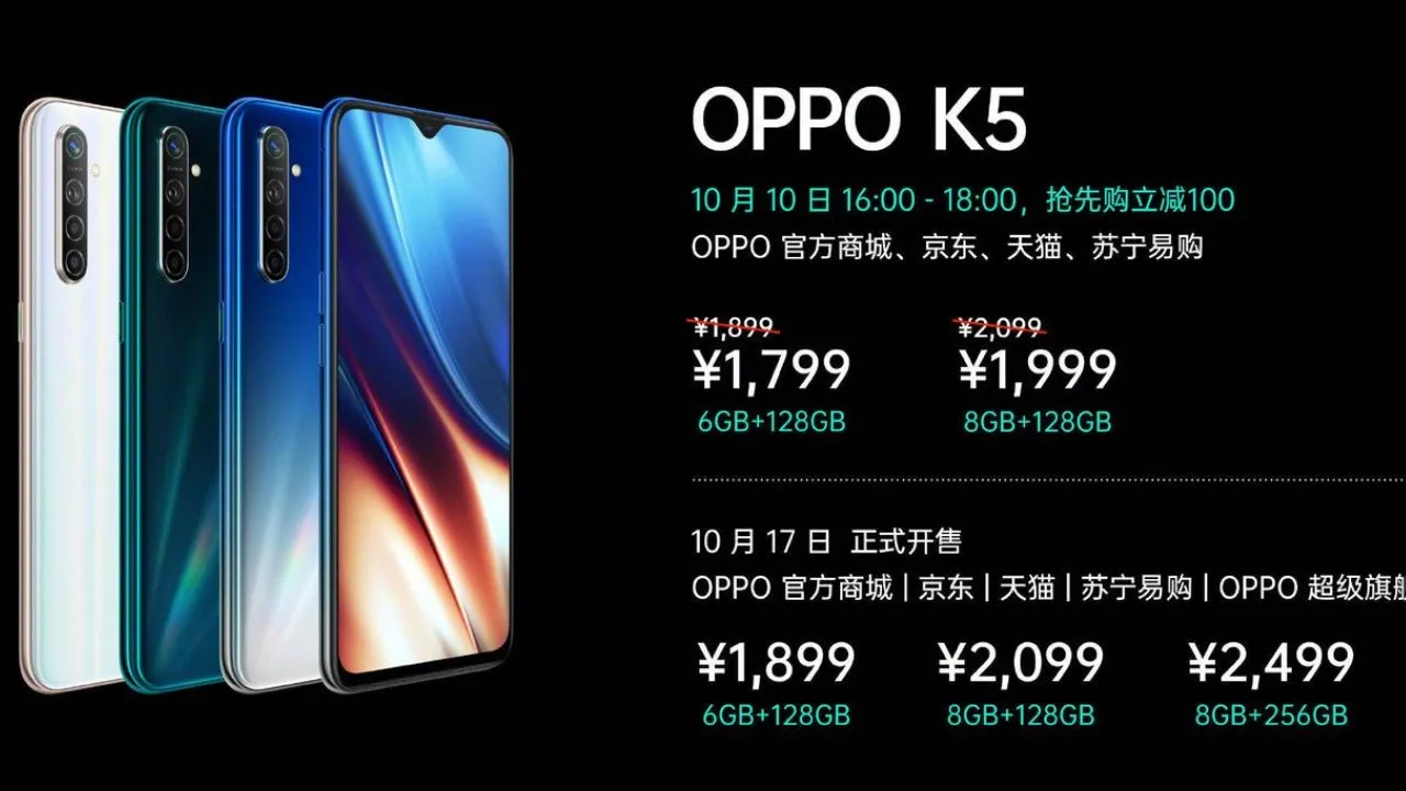 Oppo K5 With 64-Megapixel Quad Camera Setup Goes Official In China: Specifications, Price Inside 