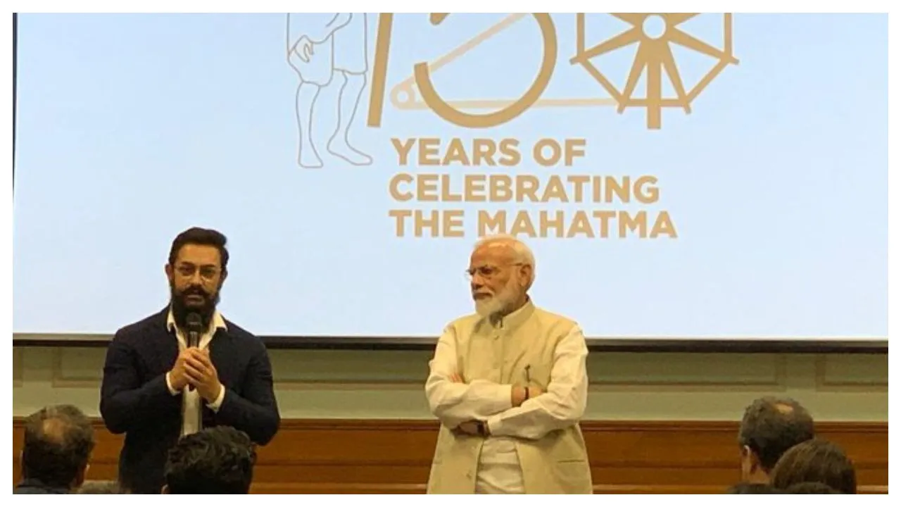 PM Modi Interacts With Aamir, Shah Rukh, Other Celebs At Event Celebrating 150 Years Of Mahatma Gandhi