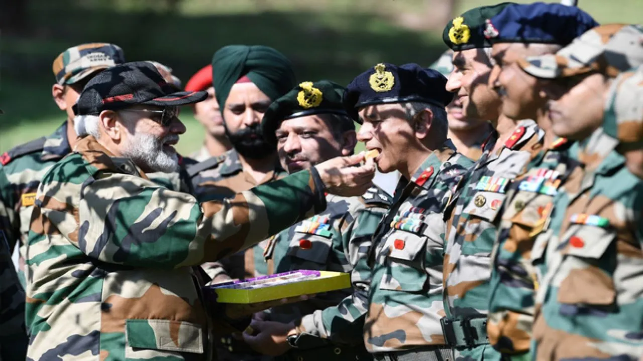 PM Modi Celebrates Diwali With Troops In J-K's Rajouri, Says Tough Decisions Possible Due To Their Valour
