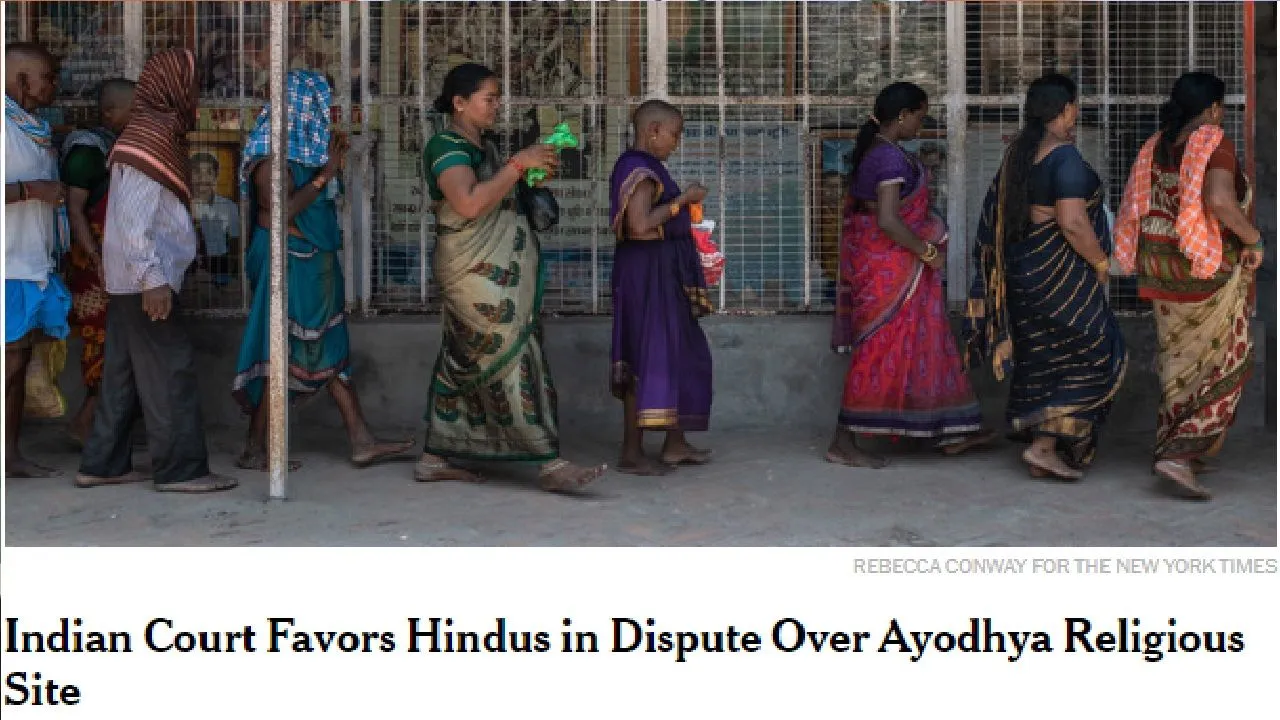 Indian Top Court Rules In Favour Of Hindus: Foreign Media Coverage On Ayodhya Verdict