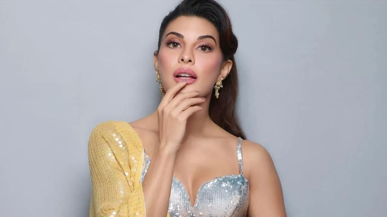 Jacqueline Fernandez Sizzles In Yellow Sequined Saree And Strappy Blouse, See PICS