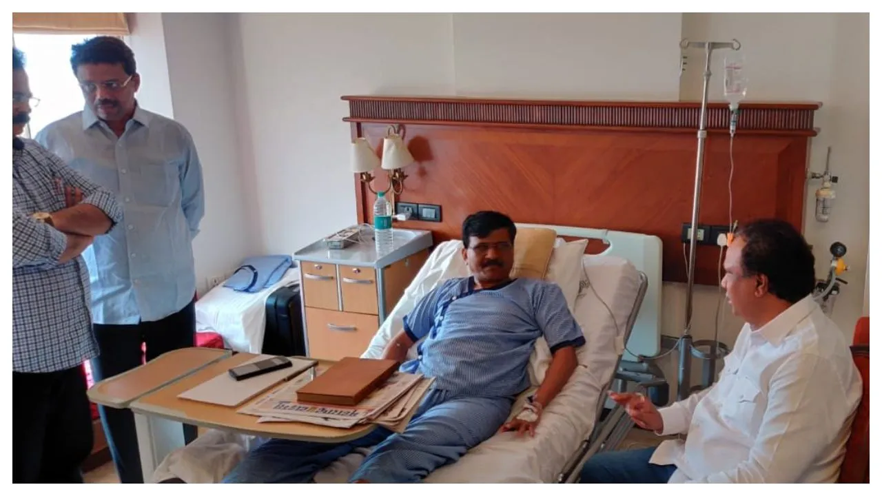 In Hospital Sanjay Raut Meets Top politicians, Writes Editorial For Shiv Sena's Saamana
