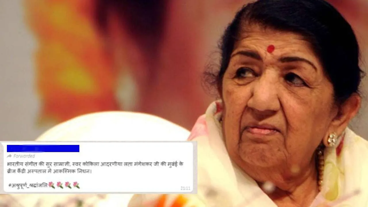 Fact Check: Lata Mangeshkar Death Rumours Spread On WhatsApp, Social Media