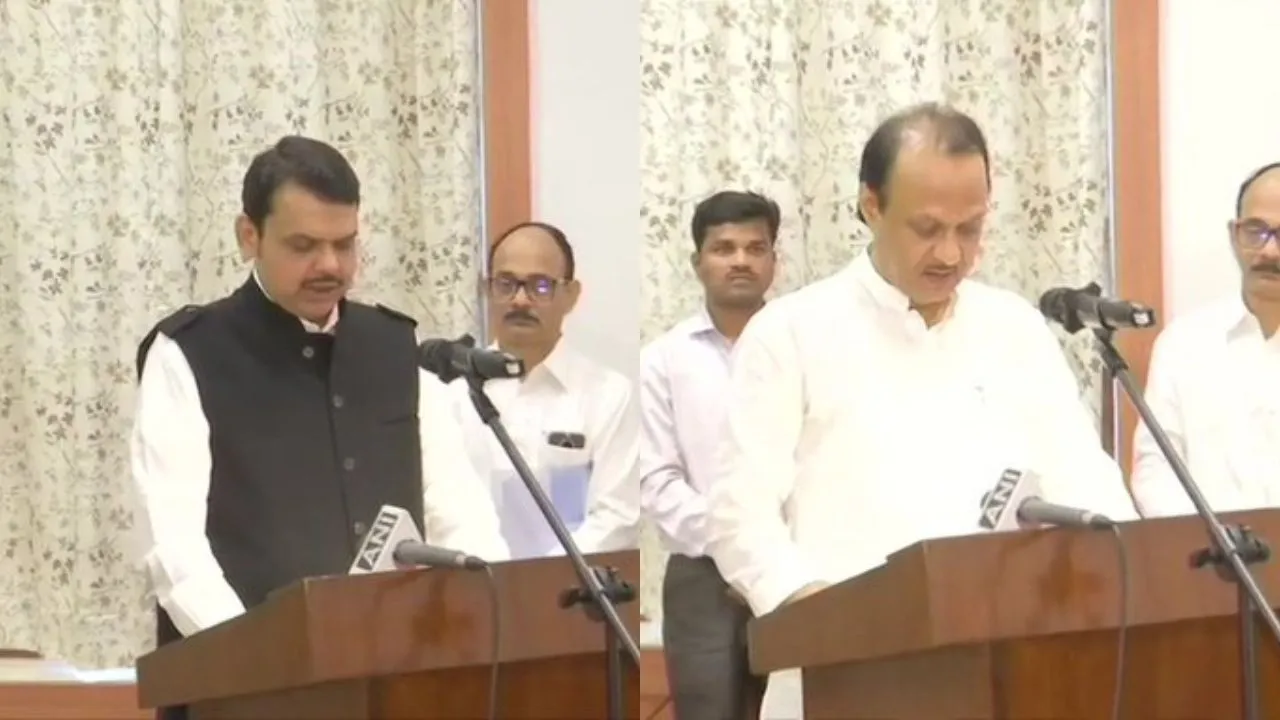 Devendra Fadnavis Takes Oath As Maharashtra CM Again, NCP's Ajit Pawar Becomes Deputy CM