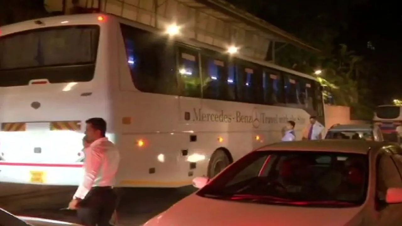 Maharashtra Politics: NCP MLAs Arrive At Renaissance Hotel In Mumbai