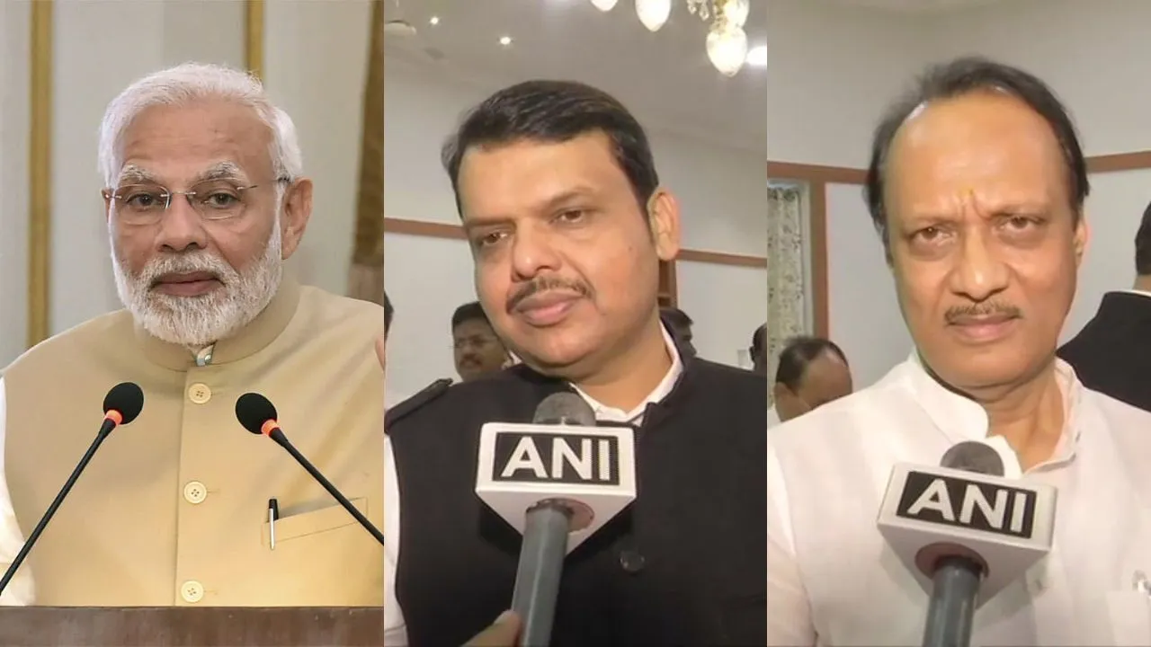 PM Modi Congratulates Devendra Fadnavis, NCP's Ajit Pawar On Taking Oath As Maharashtra CM, Dy CM 