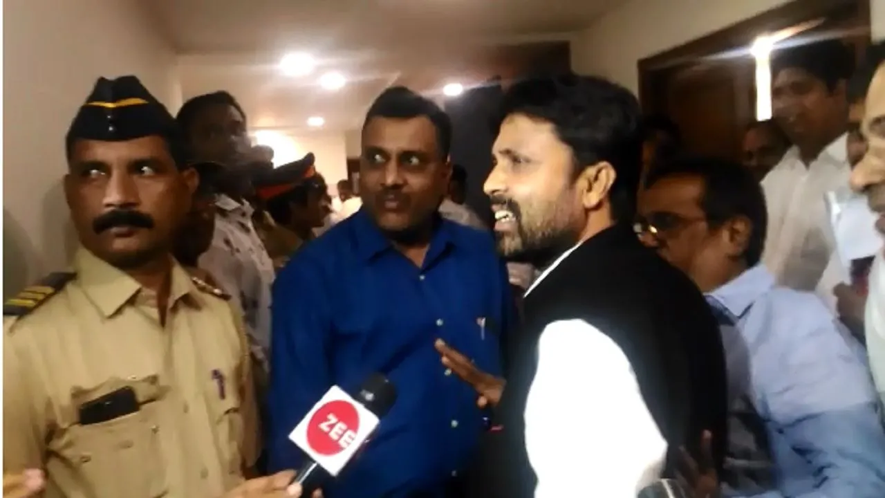 NCP MLA Sanjay Bansode Brought To YB Chavan Centre From Mumbai Airport  