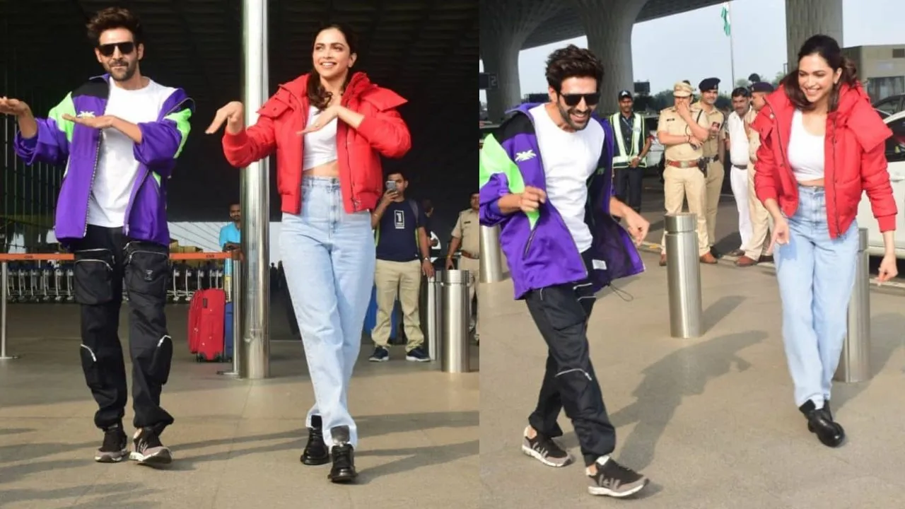 DhemeDheme Challenge: Kartik Aaryan Literally Gets To Deepika Padukoneâ€™s Feet To Help Her Learn Steps; WATCH Video