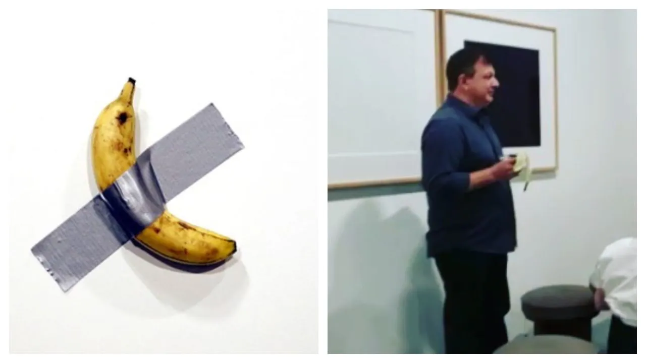 VIDEO: Man Casually Walks In And Devours $175k Banana Tapped To Wall As An â€˜Artâ€™