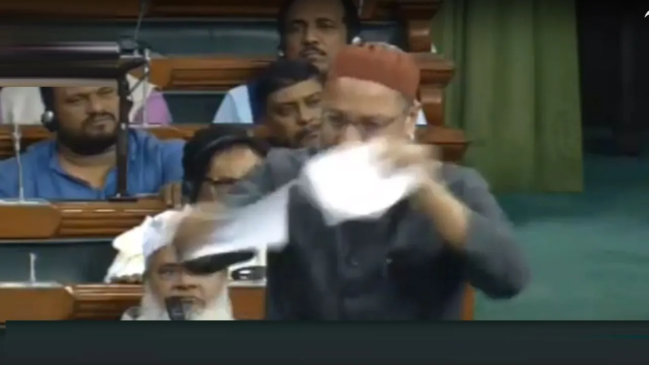 AIMIM Chief Asaduddin Owaisi Tears Copy Of Citizenship Amendment Bill In Lok Sabha