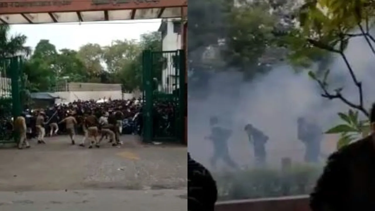 Citizenship Bill: Police Fire Tear Gas At Jamia Milia Islamia Students As Protests Turn Violent