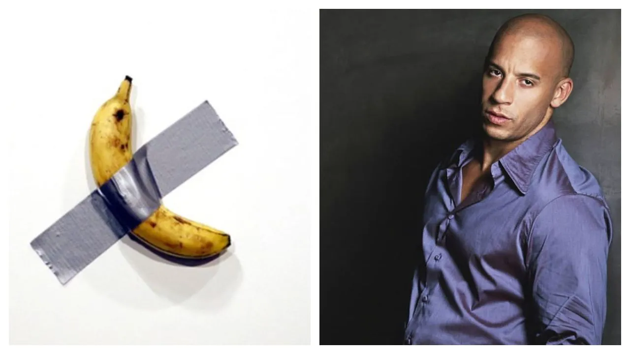 Vin Diesel Mocks $120,000 Artwork, Poses Nude With Banana Taped To Towel 