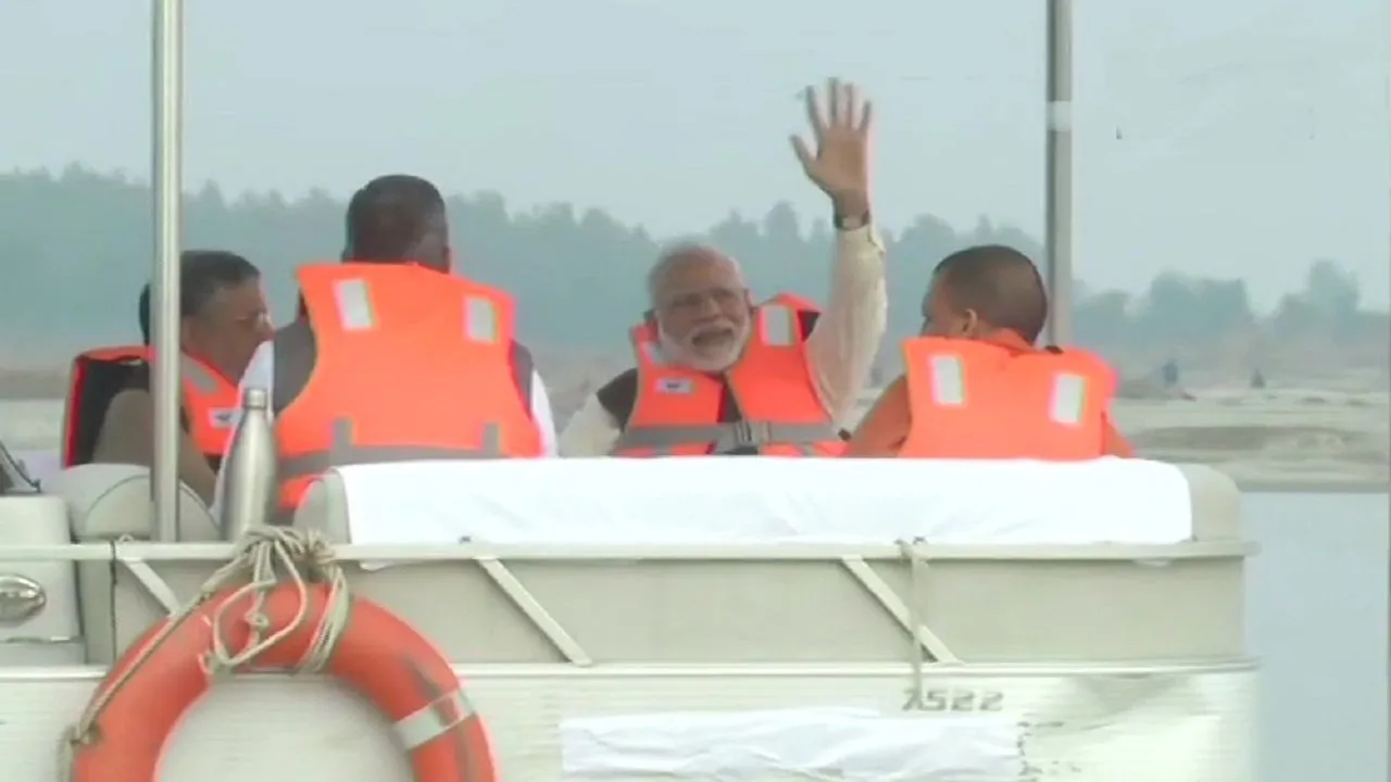 PM Modi Reviews Namami Gange Project At Kanpurâ€™s Atal Ghat