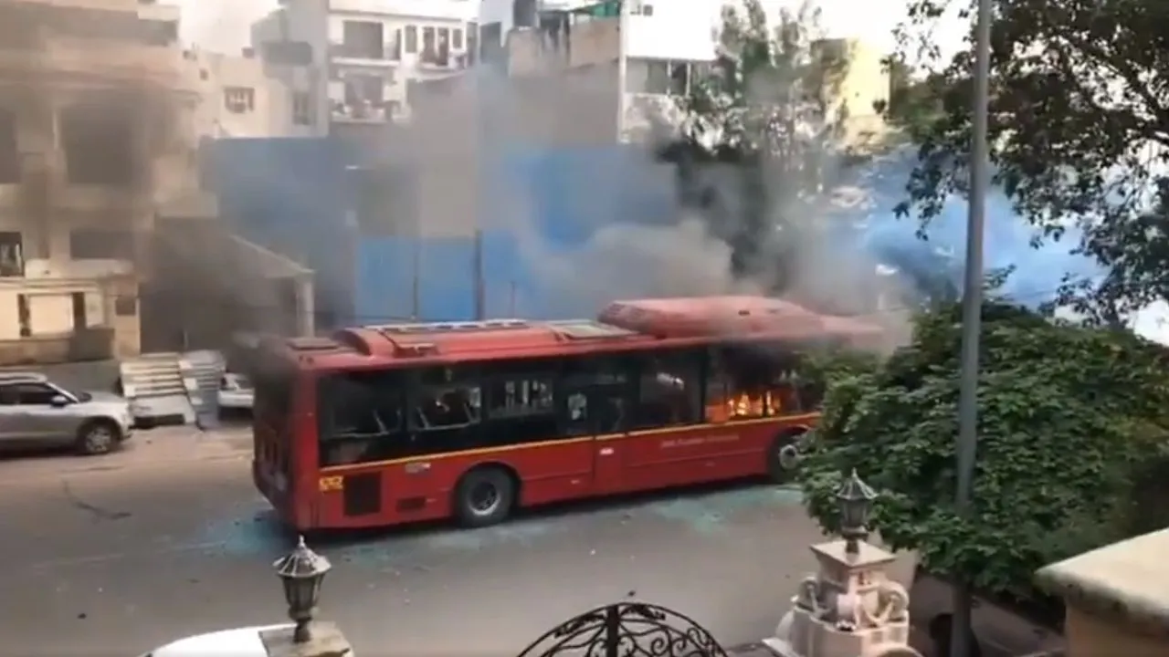 Protest Against Citizenship Law Turns Violent, Buses Set On Fire In South Delhi