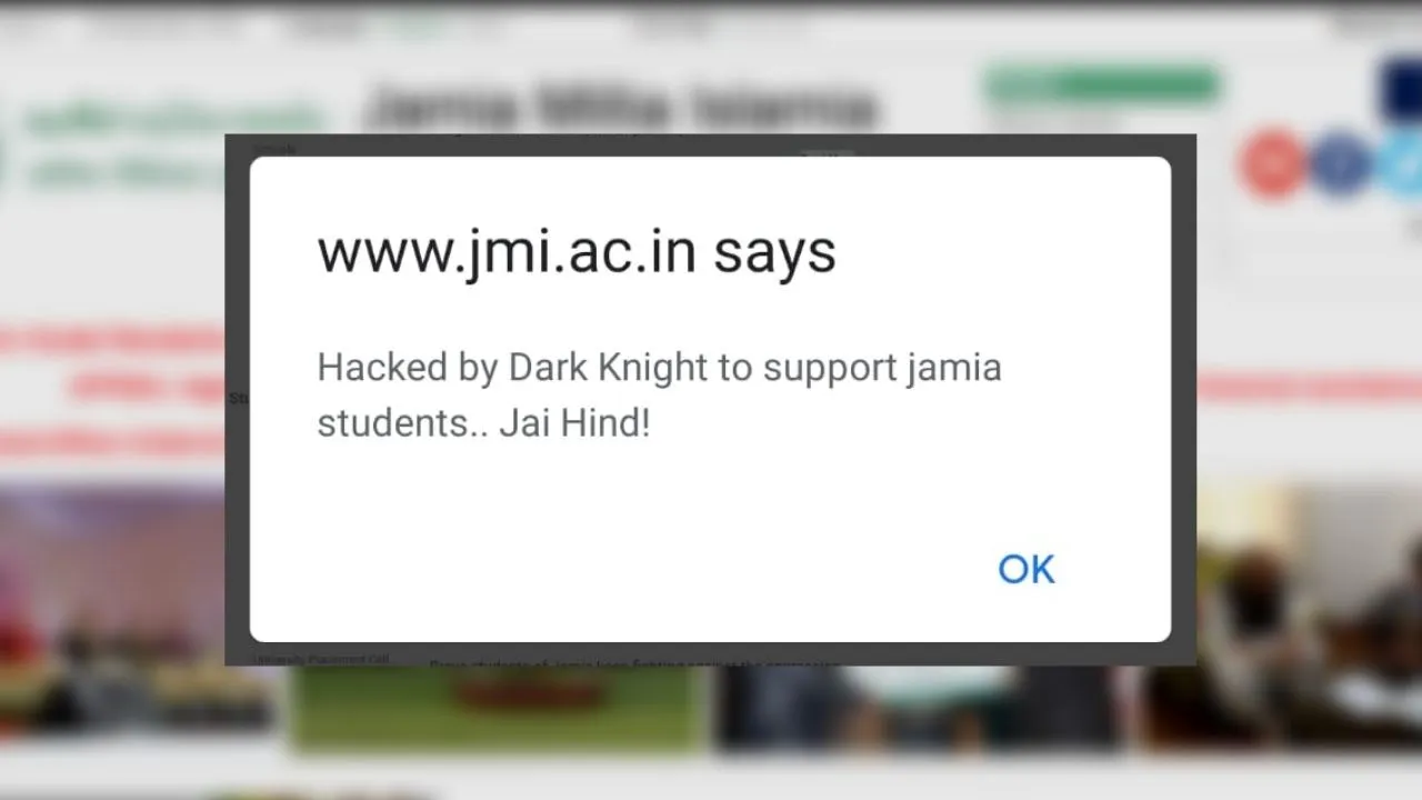 Citizenship Act Protests: Jamia Millia Islamia Website Hacked, Message Posted In Support Of Students