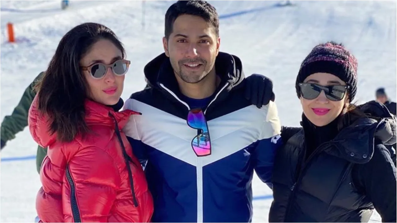 Kareena Kapoor Khan And Karisma Kapoor Bump Into Varun Dhawan In Switzerland